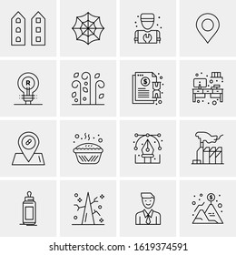 16 Business Universal Icons Vector. Creative Icon Illustration to use in web and Mobile Related project.