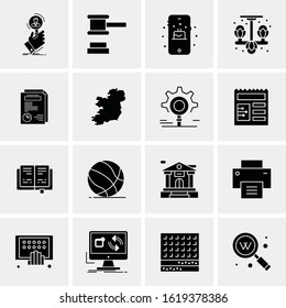 16 Business Universal Icons Vector. Creative Icon Illustration to use in web and Mobile Related project.