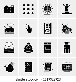 16 Business Universal Icons Vector. Creative Icon Illustration to use in web and Mobile Related project.