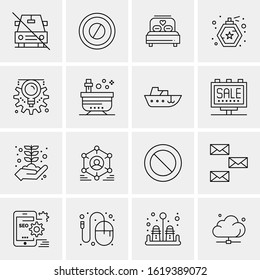16 Business Universal Icons Vector. Creative Icon Illustration to use in web and Mobile Related project.