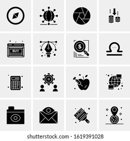 16 Business Universal Icons Vector. Creative Icon Illustration to use in web and Mobile Related project.