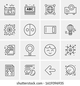 16 Business Universal Icons Vector. Creative Icon Illustration to use in web and Mobile Related project.