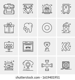 16 Business Universal Icons Vector. Creative Icon Illustration to use in web and Mobile Related project.