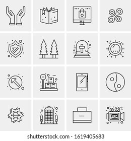 16 Business Universal Icons Vector. Creative Icon Illustration to use in web and Mobile Related project.