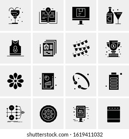 16 Business Universal Icons Vector. Creative Icon Illustration to use in web and Mobile Related project.