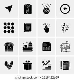 16 Business Universal Icons Vector. Creative Icon Illustration to use in web and Mobile Related project.