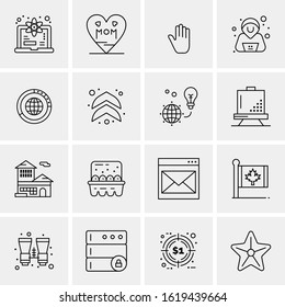 16 Business Universal Icons Vector. Creative Icon Illustration to use in web and Mobile Related project.
