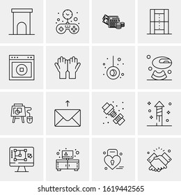 16 Business Universal Icons Vector. Creative Icon Illustration to use in web and Mobile Related project.