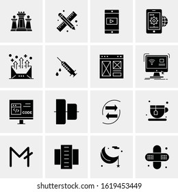 16 Business Universal Icons Vector. Creative Icon Illustration to use in web and Mobile Related project.