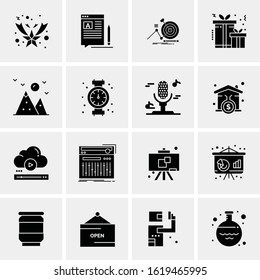 16 Business Universal Icons Vector. Creative Icon Illustration to use in web and Mobile Related project.