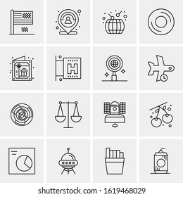 16 Business Universal Icons Vector. Creative Icon Illustration to use in web and Mobile Related project.