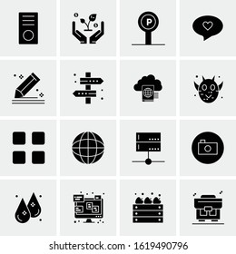 16 Business Universal Icons Vector. Creative Icon Illustration to use in web and Mobile Related project.