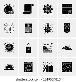 16 Business Universal Icons Vector. Creative Icon Illustration to use in web and Mobile Related project.