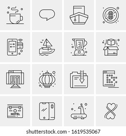 16 Business Universal Icons Vector. Creative Icon Illustration to use in web and Mobile Related project.