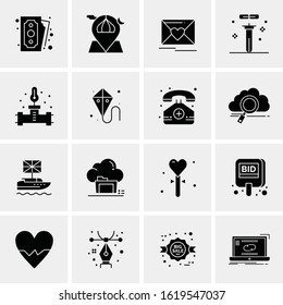 16 Business Universal Icons Vector. Creative Icon Illustration to use in web and Mobile Related project.