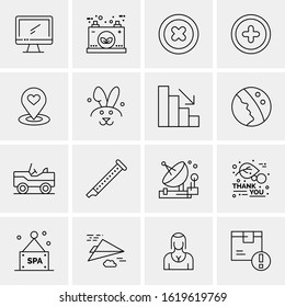 16 Business Universal Icons Vector. Creative Icon Illustration to use in web and Mobile Related project.