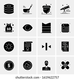 16 Business Universal Icons Vector. Creative Icon Illustration to use in web and Mobile Related project.
