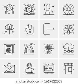 16 Business Universal Icons Vector. Creative Icon Illustration to use in web and Mobile Related project.