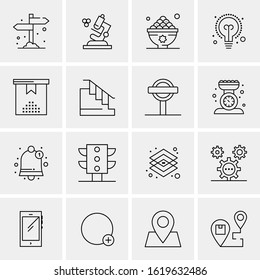 16 Business Universal Icons Vector. Creative Icon Illustration to use in web and Mobile Related project.