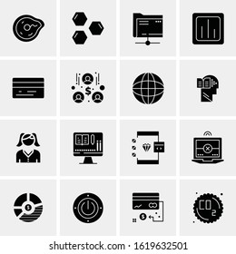 16 Business Universal Icons Vector. Creative Icon Illustration to use in web and Mobile Related project.