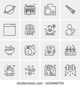 16 Business Universal Icons Vector. Creative Icon Illustration to use in web and Mobile Related project.