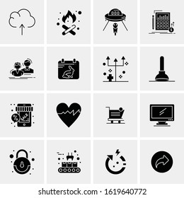 16 Business Universal Icons Vector. Creative Icon Illustration to use in web and Mobile Related project.