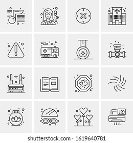16 Business Universal Icons Vector. Creative Icon Illustration to use in web and Mobile Related project.