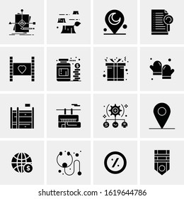 16 Business Universal Icons Vector. Creative Icon Illustration to use in web and Mobile Related project.