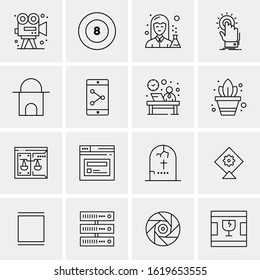 16 Business Universal Icons Vector. Creative Icon Illustration to use in web and Mobile Related project.