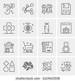 16 Business Universal Icons Vector. Creative Icon Illustration to use in web and Mobile Related project.