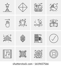 16 Business Universal Icons Vector. Creative Icon Illustration to use in web and Mobile Related project.