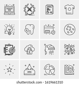 16 Business Universal Icons Vector. Creative Icon Illustration to use in web and Mobile Related project.