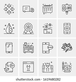 16 Business Universal Icons Vector. Creative Icon Illustration to use in web and Mobile Related project.