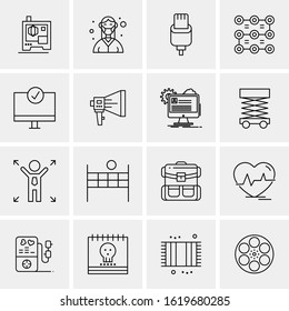 16 Business Universal Icons Vector. Creative Icon Illustration to use in web and Mobile Related project.