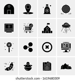 16 Business Universal Icons Vector. Creative Icon Illustration to use in web and Mobile Related project.