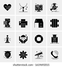16 Business Universal Icons Vector. Creative Icon Illustration to use in web and Mobile Related project.