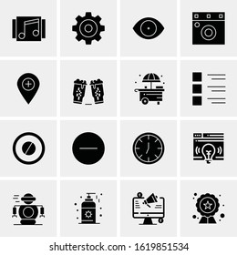 16 Business Universal Icons Vector. Creative Icon Illustration to use in web and Mobile Related project.