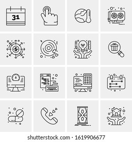 16 Business Universal Icons Vector. Creative Icon Illustration to use in web and Mobile Related project.