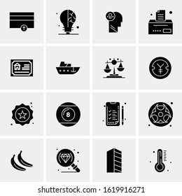16 Business Universal Icons Vector. Creative Icon Illustration to use in web and Mobile Related project.