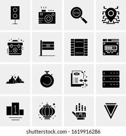 16 Business Universal Icons Vector. Creative Icon Illustration to use in web and Mobile Related project.