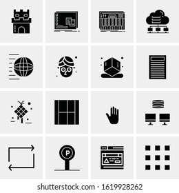 16 Business Universal Icons Vector. Creative Icon Illustration to use in web and Mobile Related project.