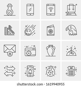 16 Business Universal Icons Vector. Creative Icon Illustration to use in web and Mobile Related project.