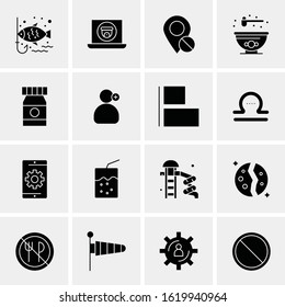 16 Business Universal Icons Vector. Creative Icon Illustration to use in web and Mobile Related project.