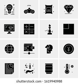 16 Business Universal Icons Vector. Creative Icon Illustration to use in web and Mobile Related project.