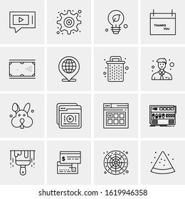 16 Business Universal Icons Vector. Creative Icon Illustration to use in web and Mobile Related project.
