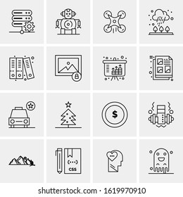 16 Business Universal Icons Vector. Creative Icon Illustration to use in web and Mobile Related project.