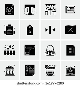 16 Business Universal Icons Vector. Creative Icon Illustration to use in web and Mobile Related project.