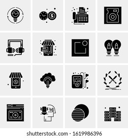 16 Business Universal Icons Vector. Creative Icon Illustration to use in web and Mobile Related project.