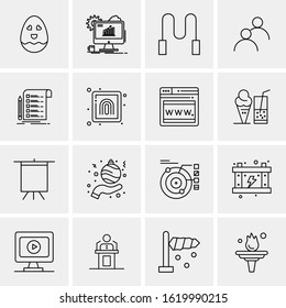 16 Business Universal Icons Vector. Creative Icon Illustration to use in web and Mobile Related project.