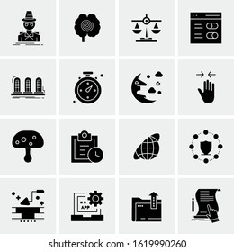 16 Business Universal Icons Vector. Creative Icon Illustration to use in web and Mobile Related project.